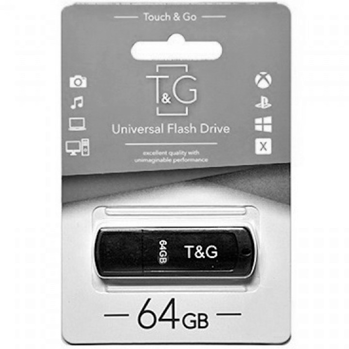 USB Flash T&G 64Gb Classic 011, Black