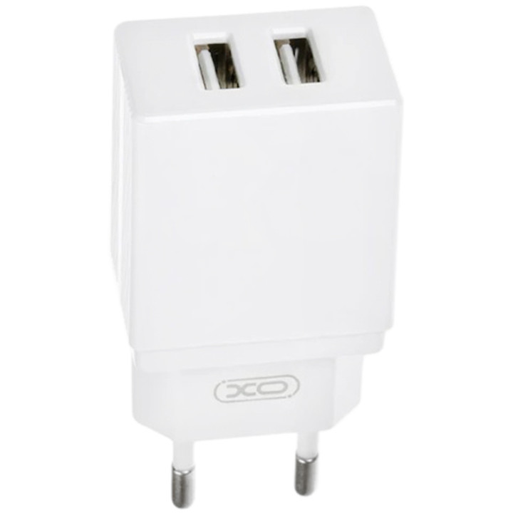 Сетевое зарядное устройство XO L75 (2USB/12W), White