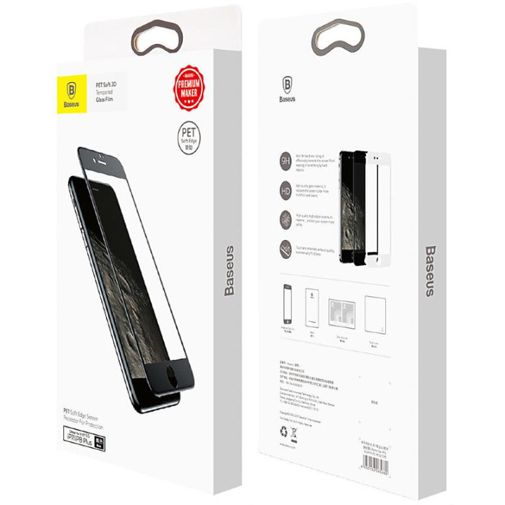 Защитное стекло Baseus (OR) Anti-Break Edge для iPhone 7 Plus / 8 Plus, Black