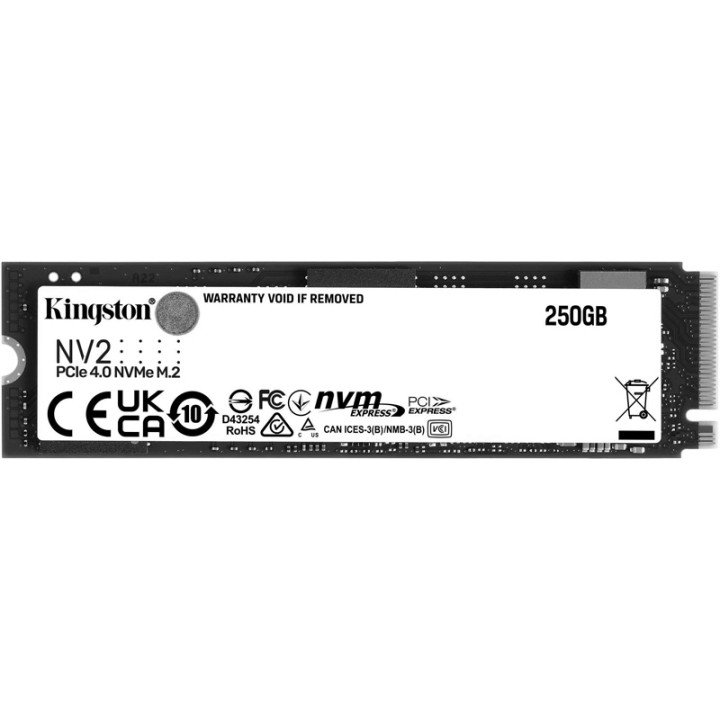 Внутрішній SSD-накопичувач M.2 Kingston NV2 250Gb 2280 (SNV2S/250G/PCIe 4.0/3D NAND TLC)