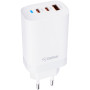 Мережевий зарядний пристрій Gelius Elevaro GP-HC065 USB / 2Type-C 65W з кабелем Type-C to Type-C, White