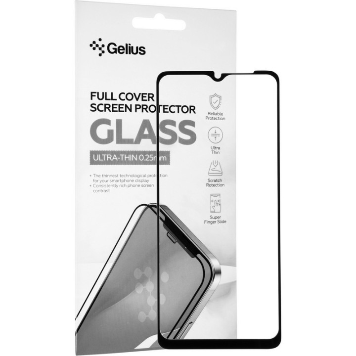 Защитное стекло Gelius Full Cover Ultra-Thin 0.25mm для Samsung A03 Core ( A032) / A03 (A035), Black