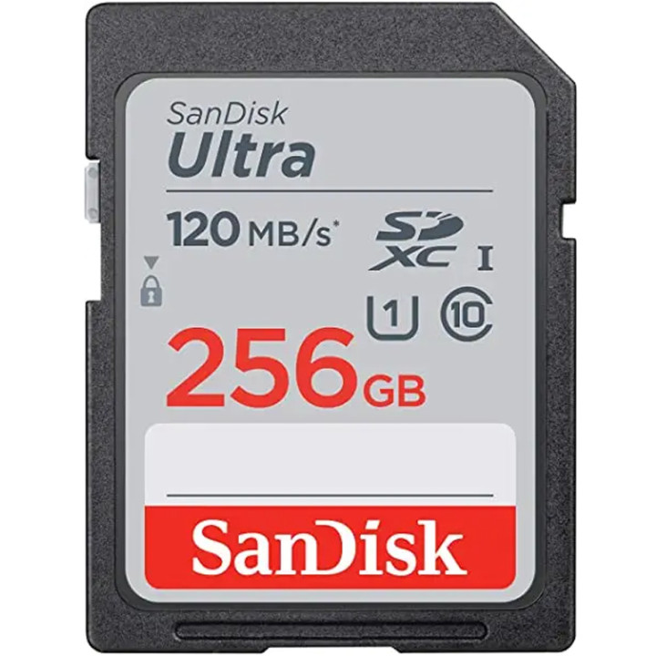 Карта памяти SDXC SanDisk Ultra 256Gb (R120Mb/s)(UHS-1)(Class 10)