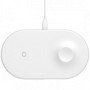 Беспроводное зарядное устройство Baseus Smart 2 в 1 (WX2IN1-02), White