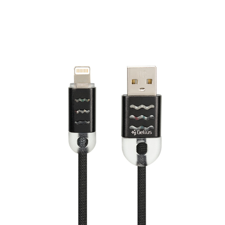 USB Cable Gelius Pro Wave Lightning 1.5A 1м, Black