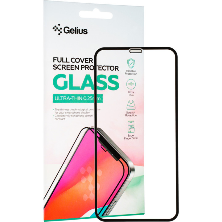 Захисне скло Gelius Full Cover Ultra-Thin 0.25mm для Apple iPhone XR, Black