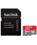 Карта памяти microSDXC SanDisk Ultra 64Gb (UHS-1) (140Mb/s) + Adapter SD