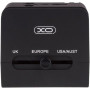 Мережевий зарядний пристрій XO WL01 2USB / UK / EU / US 1500W, Black