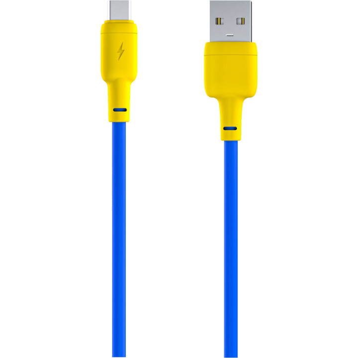 USB кабель Gelius Full Silicon GP-UCN001C Type-C, Yellow/Blue