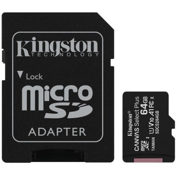 Карта памяти KIngston 64Gb Canvas Select Plus A1 Black