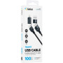 Кабель USB Gelius OpenX GP-UCN017 4in1 100W Lightning / Type-C / USB, Black
