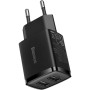 Сетевое зарядное устройство 2USB Baseus Compact Charger (CCXJ010201) 10.5W, Black