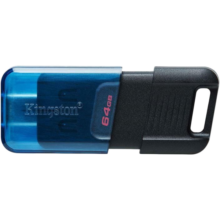 Флеш-память Kingston DT80M 64Gb USB 3.2 Type-C, Black/Blue