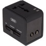 Мережевий зарядний пристрій XO WL01 2USB / UK / EU / US 1500W, Black