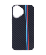 Чехол Carbon Case Camera Stand MagSafe для iPhone 17, Charcoal Classic Stripes