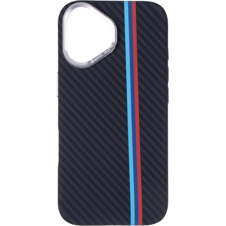 Чохол Carbon Case Camera Stand MagSafe для iPhone 17, Charcoal Classic Stripes