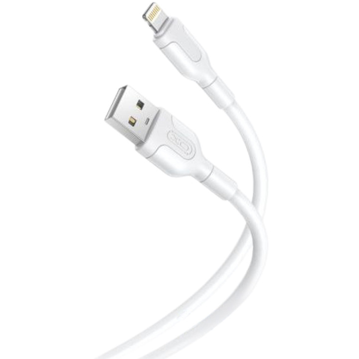Data - кабель XO NB212 USB - Lightning 2.1A 1m, White
