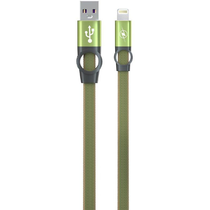  Data-кабель Gelius-Pro Flexible 2 GP-UC07i lightning 2.0А, 1-м., Green