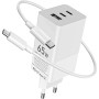 Мережевий Зарядний пристрій Gelius Nimble GaN 65W GP-HC051, White