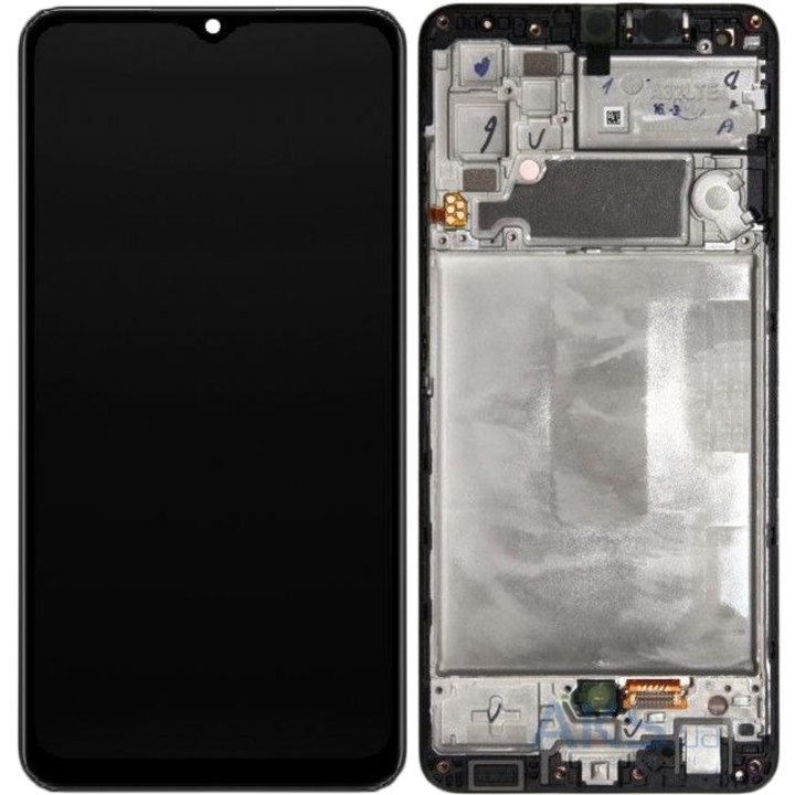 Дисплейний модуль / екран (дисплей з рамкою + Touchscreen) (OLED) 4G для Samsung A325 / A32-2021, Black