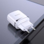 Сетевое зарядное устройство Hoco N4 Aspiring с кабелем MicroUSB 2.4A 2USB, White