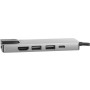 USB Hub адаптер BYL-2007 Metal 5-in-1 Type-C (Type-C PD, USB 3.0/2.0, HDMI, RJ45 Ethernet), Grey