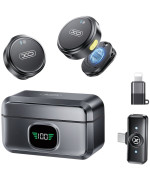Беспроводной петличный микрофон XO MC-12 с шумопоглощением Type-C / Lightning 600mAh, Black