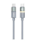 Кабель USB Gelius MoonLine GP-UCN014 100W Type-C to Type-C 1.2m, Gray