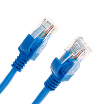 Патч-корд / мережевий кабель Cat5e UTP LAN 1m, Blue