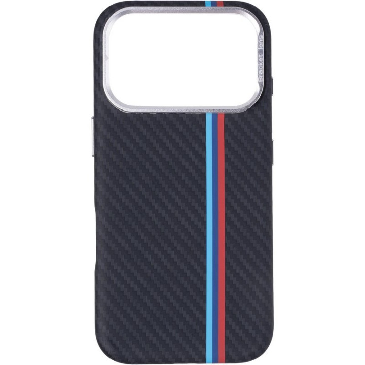 Чохол Carbon Case Camera Stand MagSafe для iPhone 17 Pro, Charcoal Classic Stripes