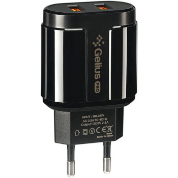 Сетевое зарядное устройство Gelius Pro Avangard GP-HC06 2USB 2.4A + Cable Micro USB Black