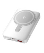 Power Bank Vention Magnetic Wireless LED Display PD22.5W / QC 3.0 10000 mAh, White