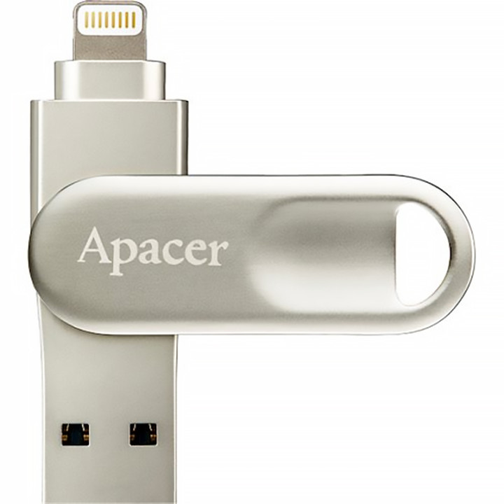 USB 3.1 Flash 32Gb Apacer AH790 Dual Lightning, Silver