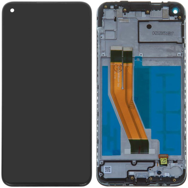 Дисплейный модуль / экран (дисплей + Touchscreen) с рамкой для Samsung A11 2020 / A115 / M11 2020 / M115, Black