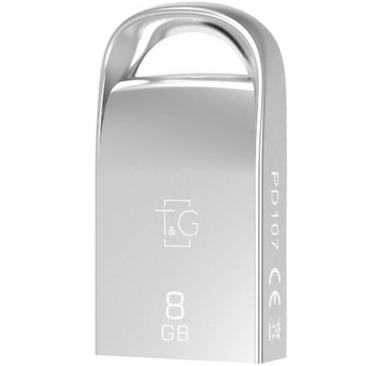 USB-флешка T&G Short 107 Metal 8Gb, Silver