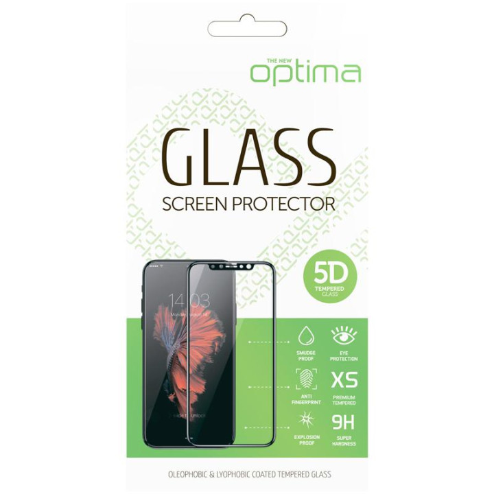 Защитное стекло Optima 5D для Xiaomi Redmi Note 9, Black
