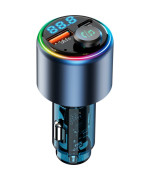FM-модулятор + автомобільний зарядний пристрій Gelius Play GP-FMT050s PD30W / QC3,0, Blue