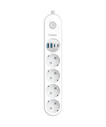 Сетевой фильтр Gelius G-Power Plus GP-PS005 4 220V розетки / 2 Type-C / 2USB 20W 2m, White