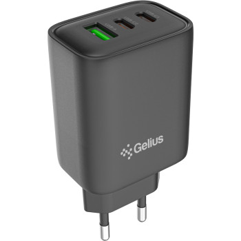 Мережевий зарядний пристрій Gelius Power Pulse GP-HC057 65W USB / 2Type-C, Black