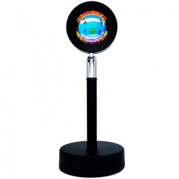 Проекционный светильник Sunset Lamp USB Q07 с эффектом заката / рассвет, Black