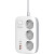 Сетевой фильтр Gelius T-Power 220V 3 розетки / 2 Type-C / 2 USB 65W 2m, White