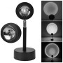 Проекционный светильник Sunset Lamp USB Q07 с эффектом заката / рассвет, Black