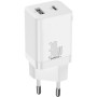 Автомобильное зарядное устройство Baseus Super Si Pro QC3.0 USB Type-C 30W 3A CCSUPP-E02, White