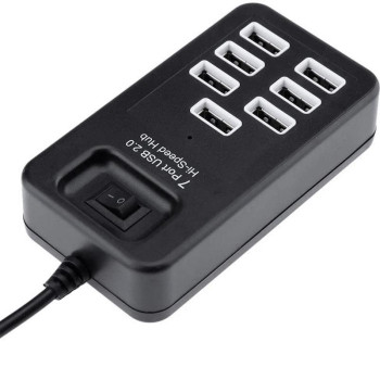 USB-хаб P-1602 7 USB 2.0, Black