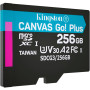 Карта памяти microSDXC KIngston Canvas Go Plus UHS-1 U3 (R-170Mb/s, W90Mb/s), 256Gb