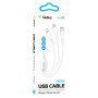 Data - кабель Gelius Voltix GP-UCN015 3-в-1 2.4A USB - Lightning, Type-C, Micro-USB 1m, White