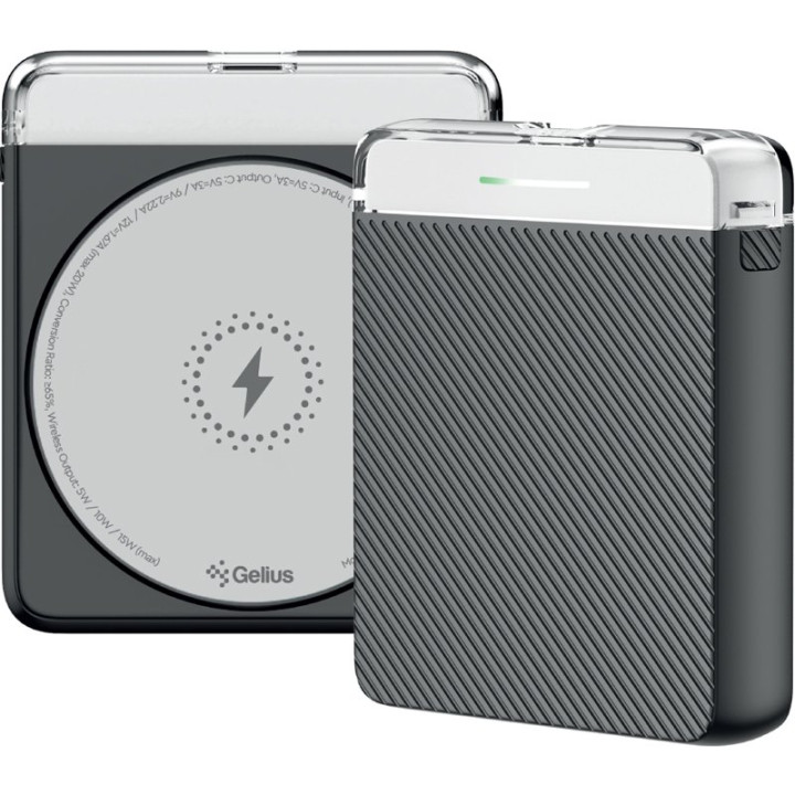 Power Bank з бездротовою зарядкою Gelius Avelon GP-PBW301 15W 5000mAh, Black
