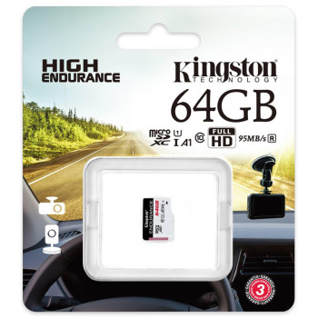Карта памяти microSDXC Kingston Endurance A1 64Gb (UHS-1 U1) (R-95Mb/s)