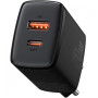 Сетевое зарядное устройство Baseus Compact Quick Charger 20W 1USB + Type-C  (CCXJ-B01), Black