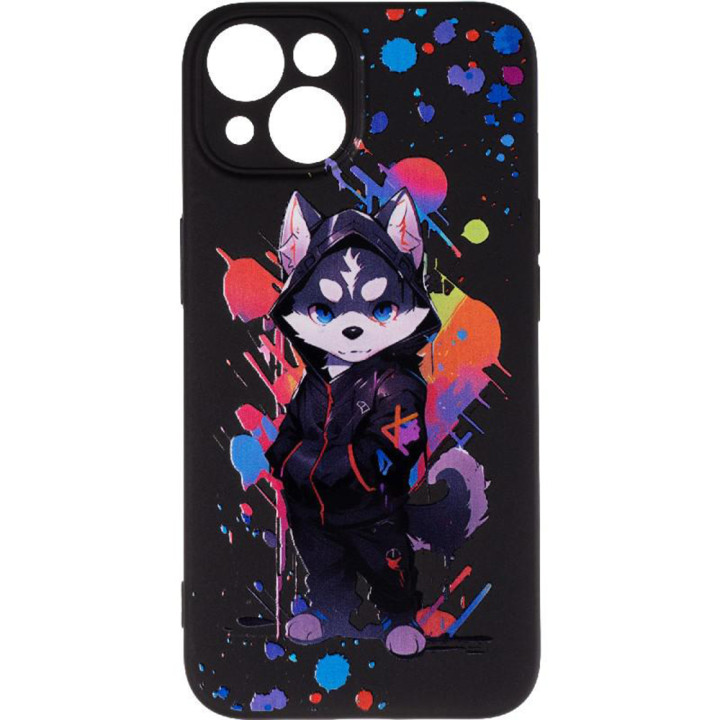 Чехол накладка Gelius Print Case UV для iPhone 14, Street Husky